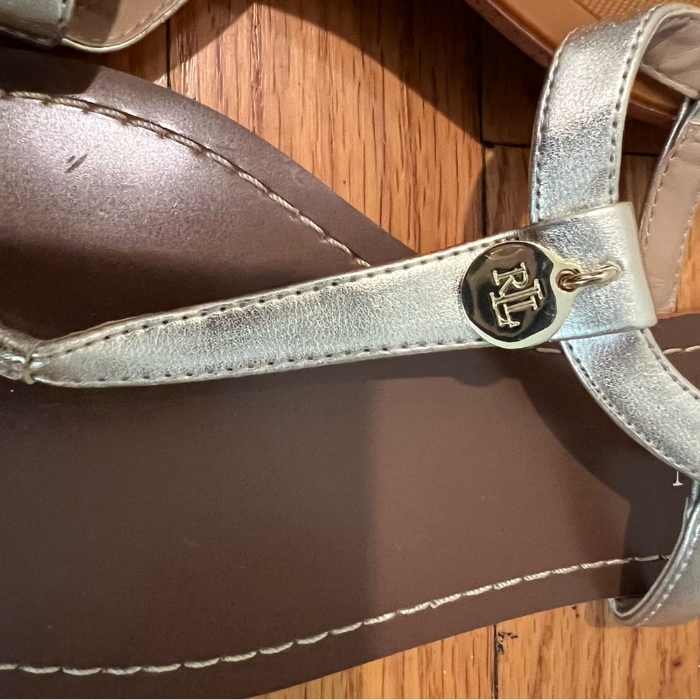 Ralph Lauren Metallic Silver Sandals